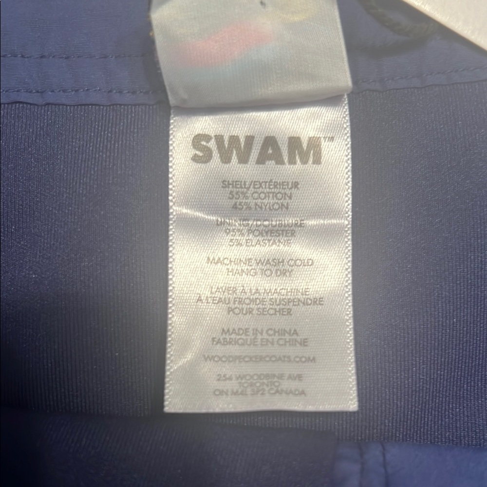 Blue and Red Swim Trunks with Drawstring Closure - Picture 8 of 8